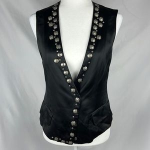 Valardi Touch Silk Metal Embellished Vest